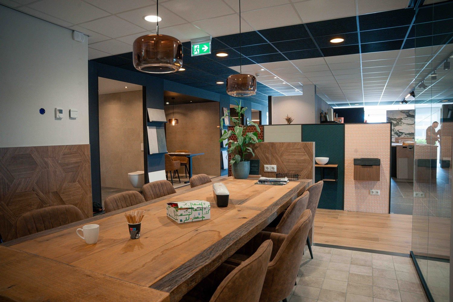 Zithoek in de showroom